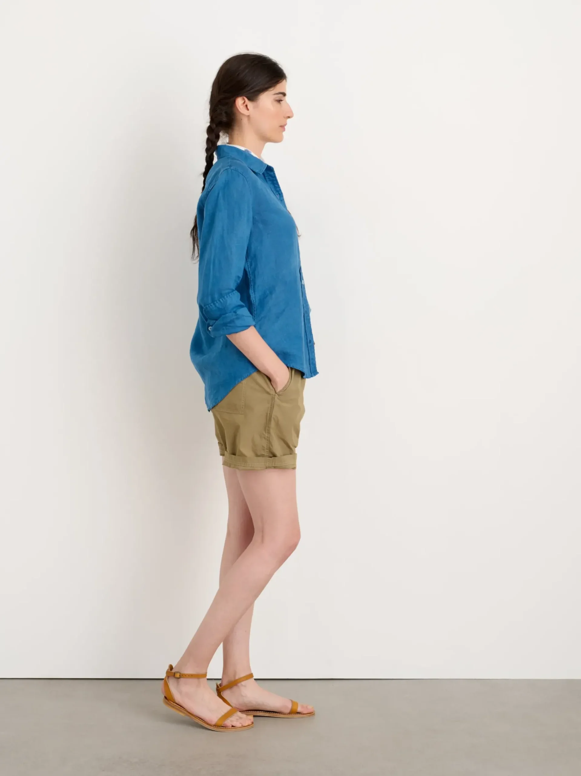 Hot Alex Mill Indigo Dyed Wyatt Shirt In Linen