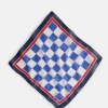 Clearance Alex Mill Italian Bandana In Checkers Ivory/Navy/Blue