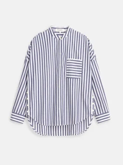 Outlet Alex Mill Jo Striped Shirt In Cotton Navy/White