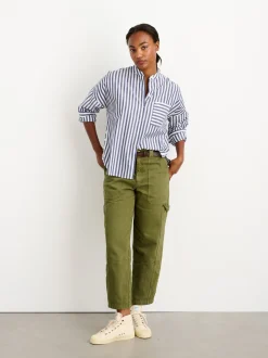 Outlet Alex Mill Jo Striped Shirt In Cotton Navy/White