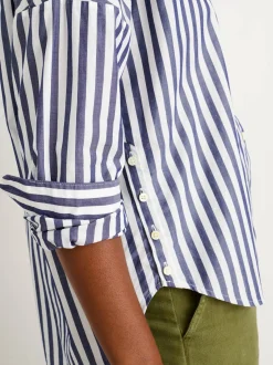 Outlet Alex Mill Jo Striped Shirt In Cotton Navy/White