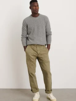 Discount Alex Mill Jordan Sweater In Lightweight Cashmere Light Heather Grey