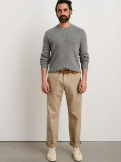 Discount Alex Mill Jordan Sweater In Lightweight Cashmere Light Heather Grey