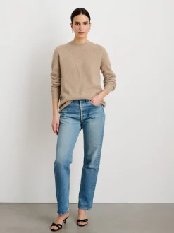 New Alex Mill Jordan Sweater In Lightweight Cashmere Stone