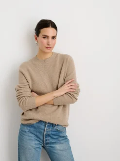 New Alex Mill Jordan Sweater In Lightweight Cashmere Stone