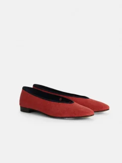 Fashion Alex Mill Juliet Italian Flat In Washed Canvas Washed Red