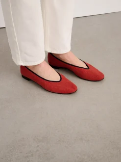 Fashion Alex Mill Juliet Italian Flat In Washed Canvas Washed Red