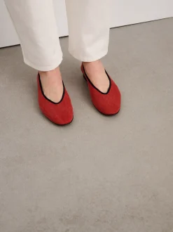 Fashion Alex Mill Juliet Italian Flat In Washed Canvas Washed Red