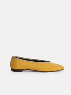 Sale Alex Mill Juliet Italian Flat In Washed Canvas Washed Yellow