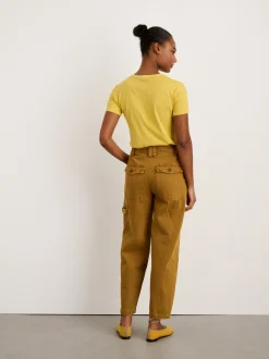 Sale Alex Mill Juliet Italian Flat In Washed Canvas Washed Yellow