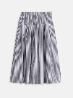Sale Alex Mill June Pull On Skirt In Stripe Navy/White