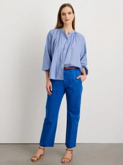 Sale Alex Mill Katherine Shirt In Cotton Voile Blue