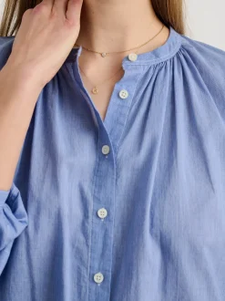 Sale Alex Mill Katherine Shirt In Cotton Voile Blue
