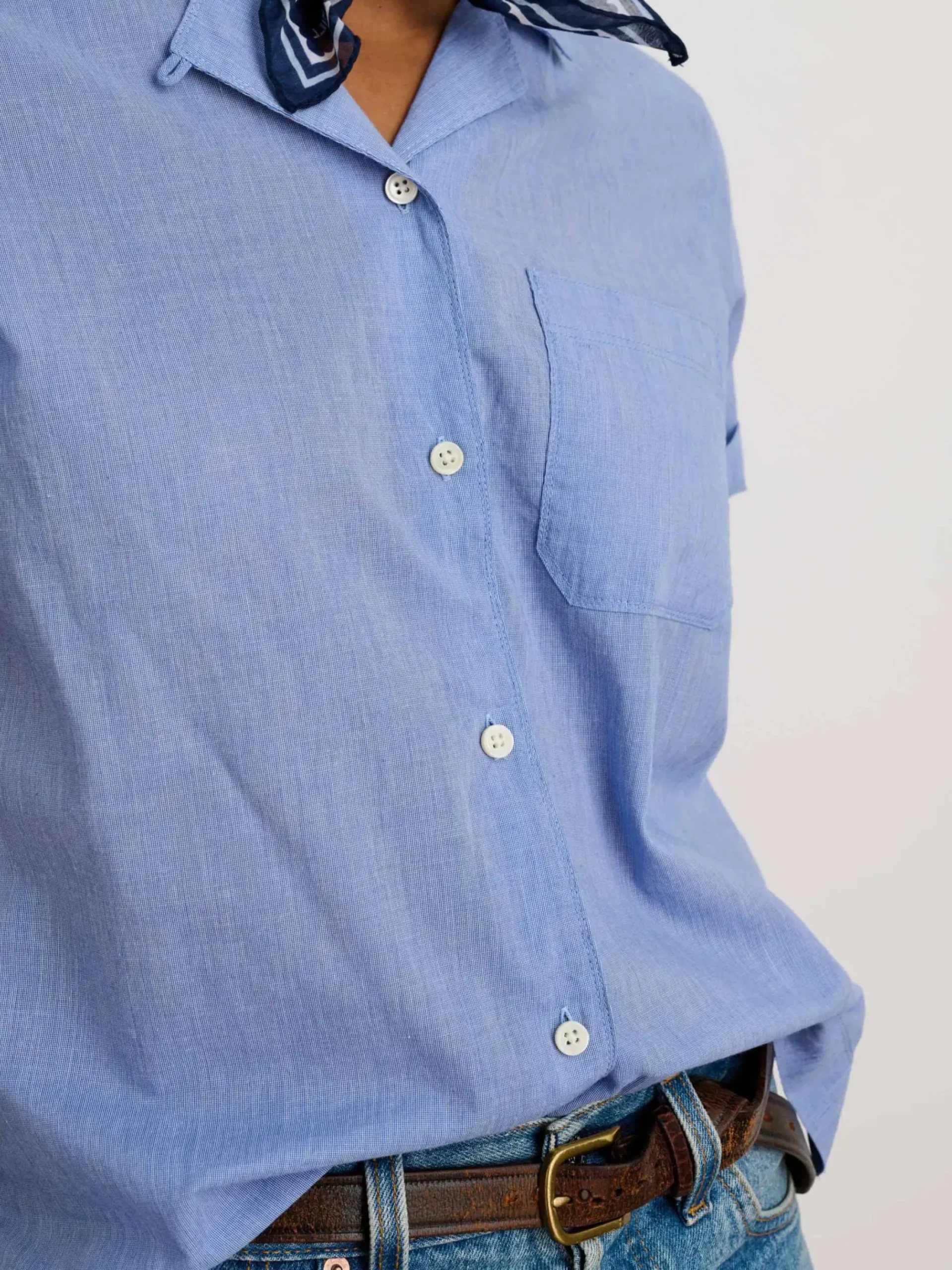 Best Alex Mill Maddie Camp Shirt In Cotton Voile Blue