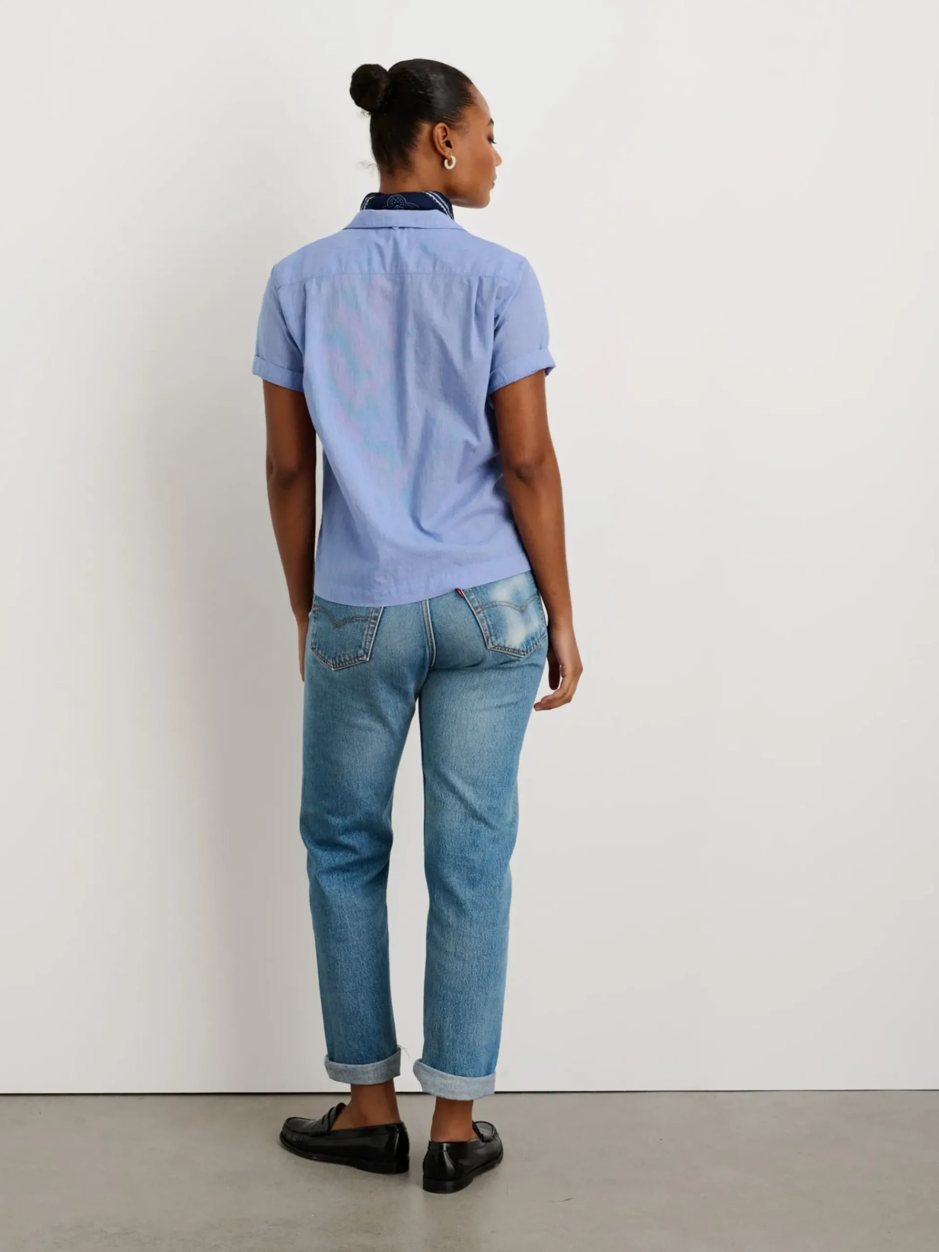 Best Alex Mill Maddie Camp Shirt In Cotton Voile Blue