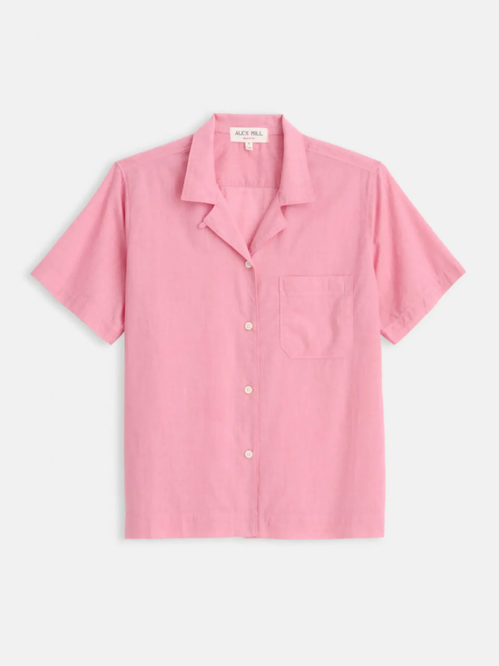 New Alex Mill Maddie Camp Shirt In Cotton Voile Pink