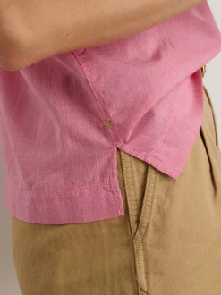 New Alex Mill Maddie Camp Shirt In Cotton Voile Pink