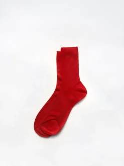Online Alex Mill Maria La Rosa One Ribbed Socks Lacquer Red