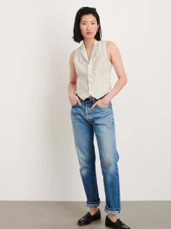 Outlet Alex Mill Mathilde Vest In Double Stripe