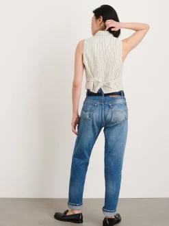 Outlet Alex Mill Mathilde Vest In Double Stripe