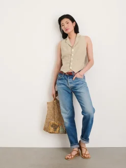 Outlet Alex Mill Mathilde Vest In Flax