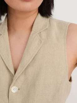 Outlet Alex Mill Mathilde Vest In Flax