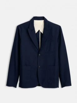 Outlet Alex Mill Mercer Blazer In Cotton Linen Dark Navy