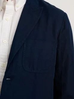 Outlet Alex Mill Mercer Blazer In Cotton Linen Dark Navy