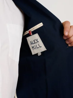 Outlet Alex Mill Mercer Blazer In Cotton Linen Dark Navy