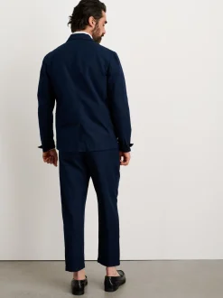 Outlet Alex Mill Mercer Blazer In Cotton Linen Dark Navy