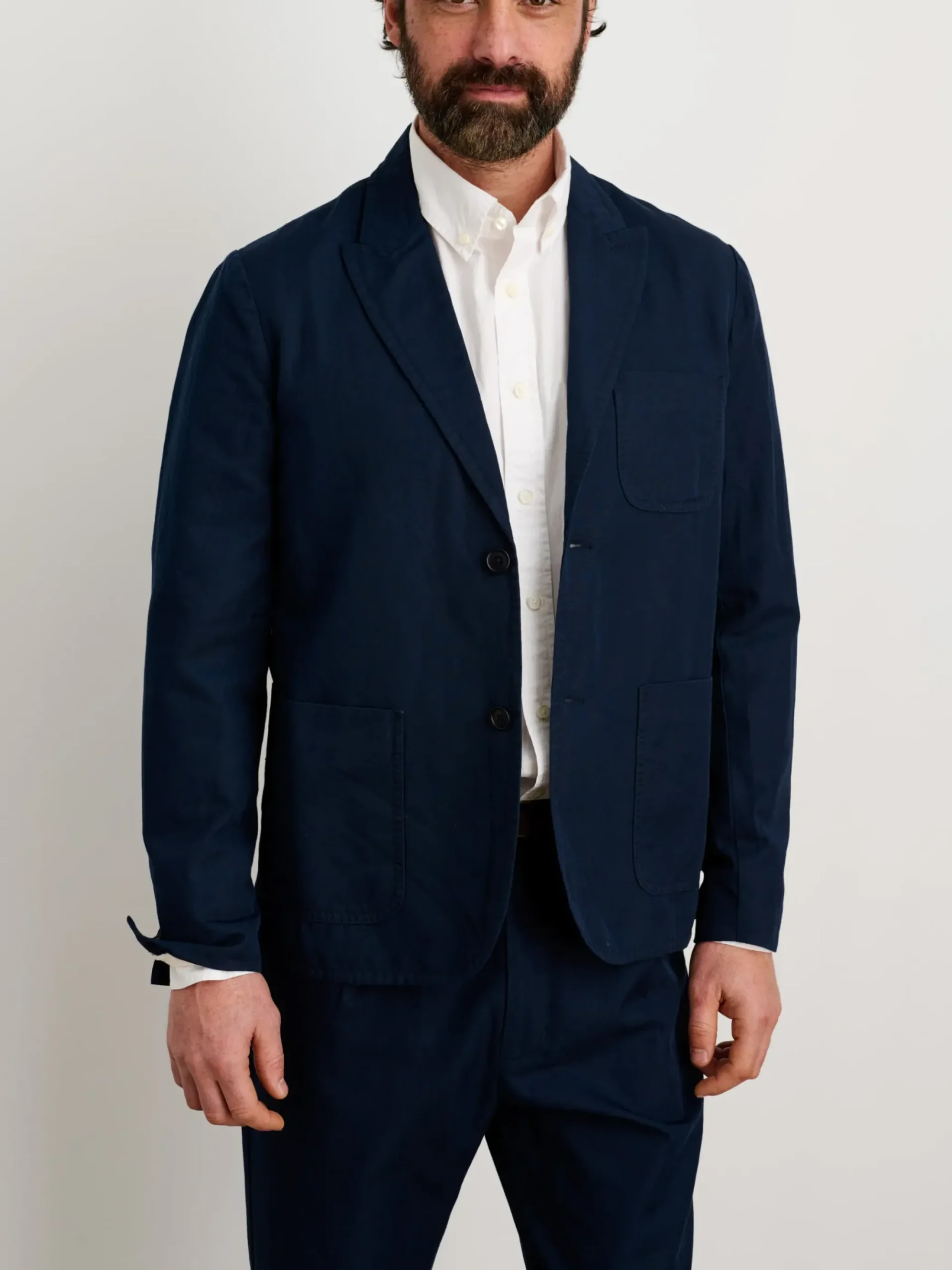 Fashion Alex Mill Mercer Blazer In Cotton Linen Dark Navy