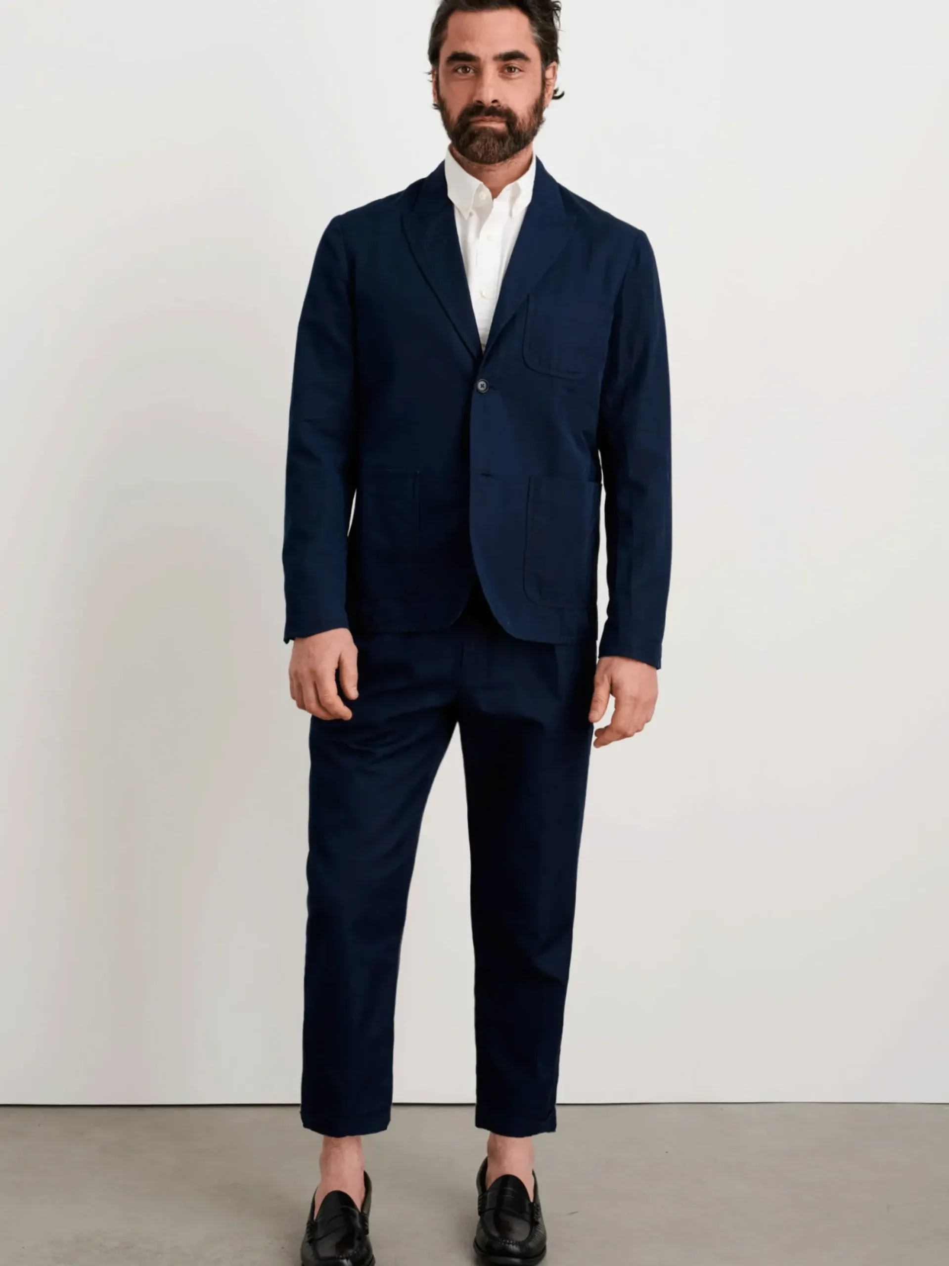 Fashion Alex Mill Mercer Blazer In Cotton Linen Dark Navy