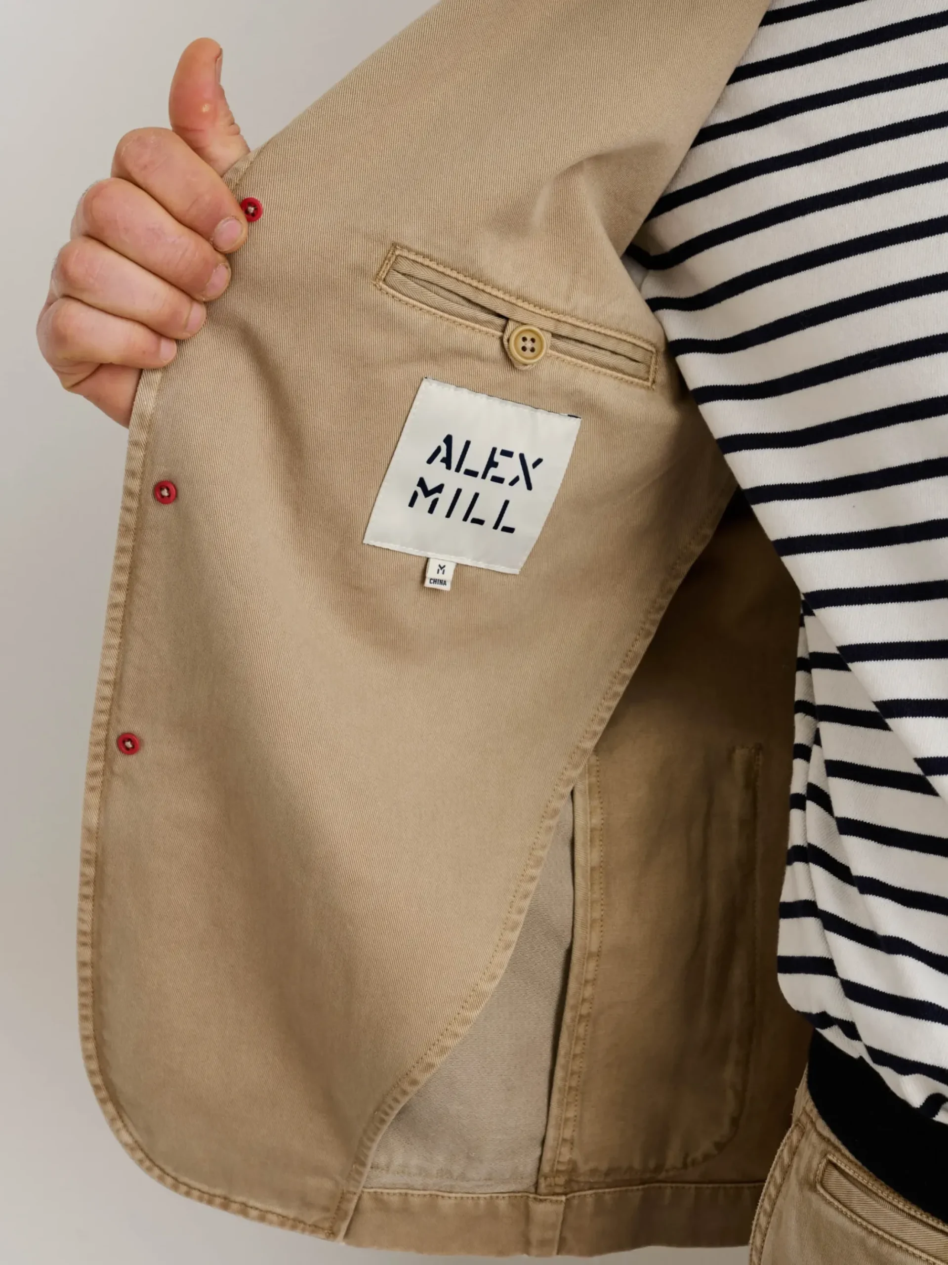 Clearance Alex Mill Mill Blazer In Vintage Wash Chino Faded Khaki