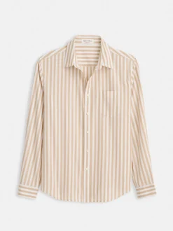 Clearance Alex Mill Mill Shirt In Wide Striped Portuguese Poplin Khaki/White