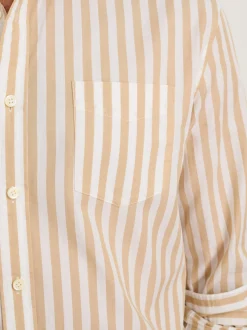 Clearance Alex Mill Mill Shirt In Wide Striped Portuguese Poplin Khaki/White