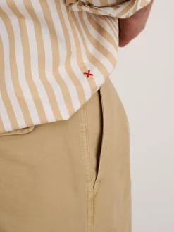 Clearance Alex Mill Mill Shirt In Wide Striped Portuguese Poplin Khaki/White