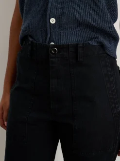 Discount Alex Mill Neil Pant In Herringbone Washed Black