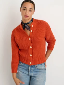 Clearance Alex Mill Nico Cardigan In Cotton Paprika
