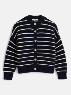 New Alex Mill Nico Chunky Cardigan In Stripe Navy/Ivory