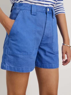 Outlet Alex Mill Phoebe Shorts In Garment Dyed Denim French Blue