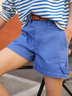 Outlet Alex Mill Phoebe Shorts In Garment Dyed Denim French Blue