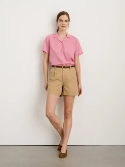 Fashion Alex Mill Pleated Shorts In Twill Vintage Khaki