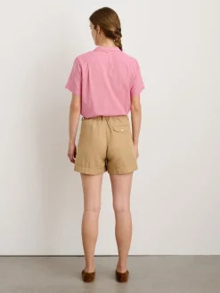 Fashion Alex Mill Pleated Shorts In Twill Vintage Khaki
