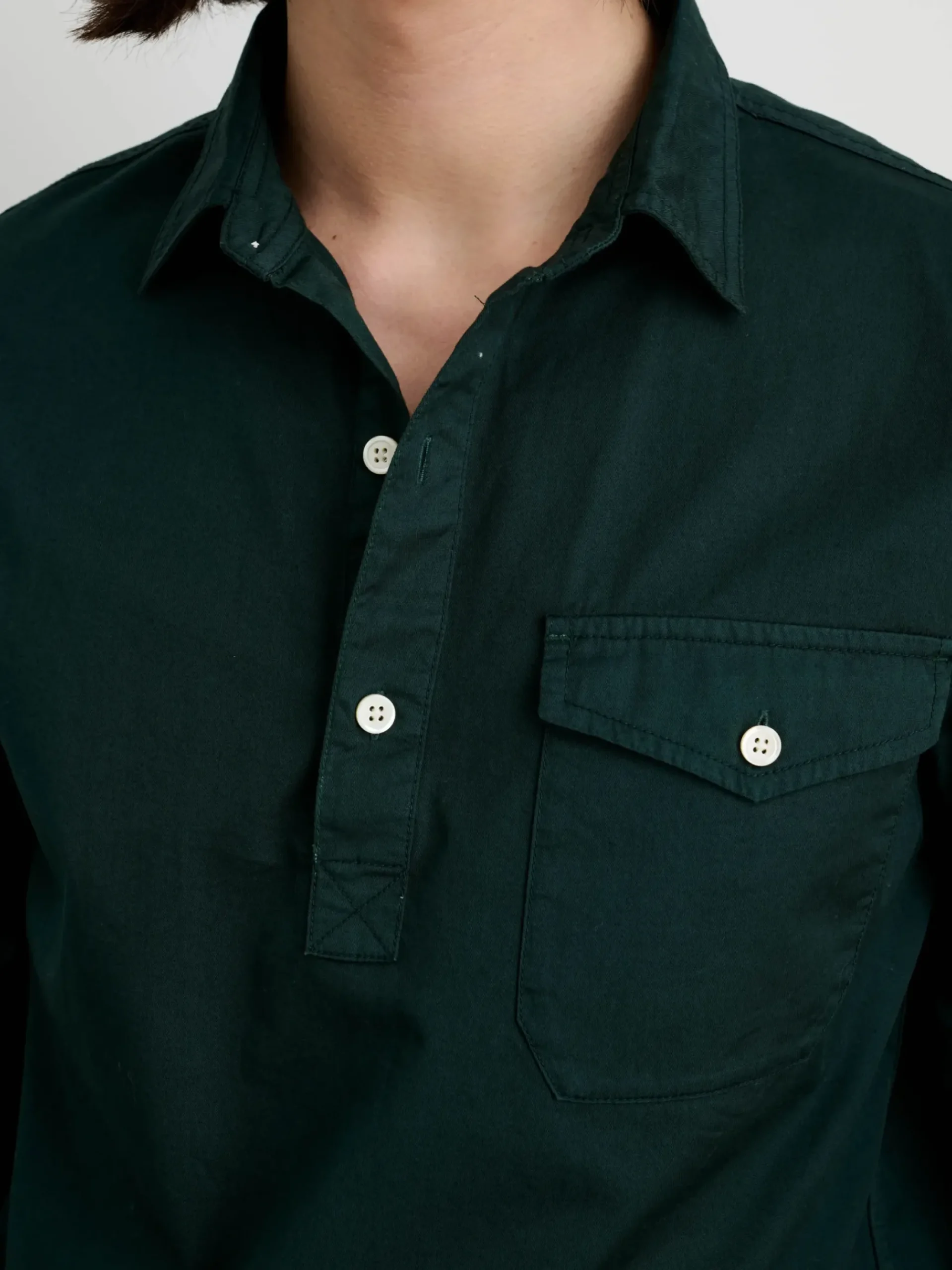 Best Alex Mill Popover Shirt In Cotton Twill Dark Spruce