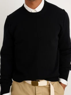 Fashion Alex Mill Reverse Seam Sweater In Superfine Merino Wool Black