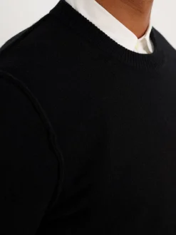 Fashion Alex Mill Reverse Seam Sweater In Superfine Merino Wool Black