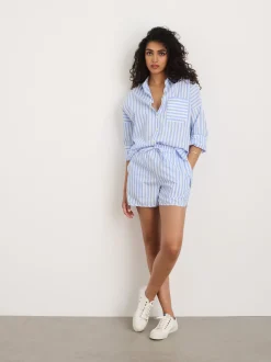Online Alex Mill Rework Standard Shirt In Bold Stripe Pale Blue/White