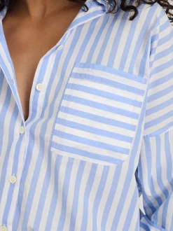 Online Alex Mill Rework Standard Shirt In Bold Stripe Pale Blue/White
