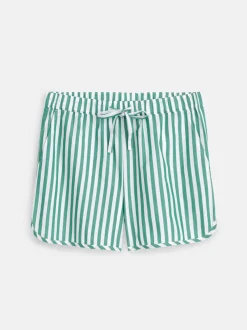Clearance Alex Mill Rework Sunny Pull On Short In Bold Stripe Green/White