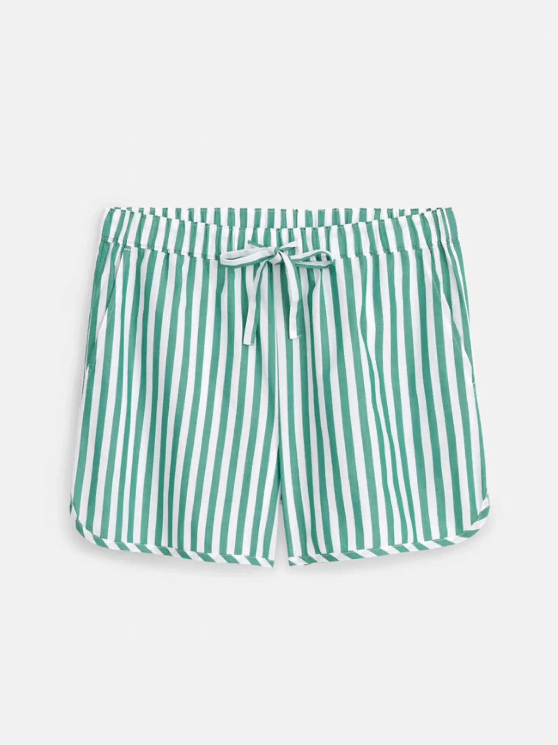 Clearance Alex Mill Rework Sunny Pull On Short In Bold Stripe Green/White